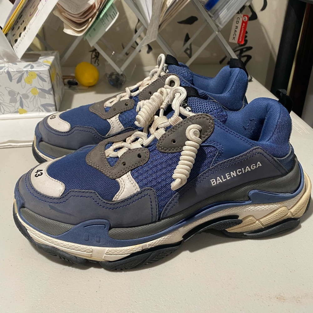 Balenciaga triple S Navy 2018 men’s high heel sneaker no box